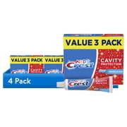 (4 pack) Crest Toothpaste, Kids Cavity Protection Toothpaste, Sparkle Fun Flavor, 4.6 oz, Triple Pack for Ages 3+