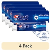 4 pack Crest Toothpaste, Pro-Health Advanced Deep Clean Mint Fluoride Toothpaste, 5.1 oz