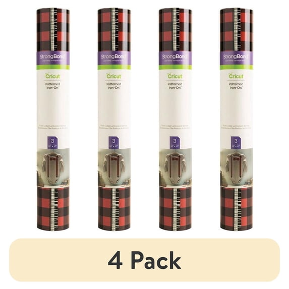 (4 pack) Cricut Patterned Iron-on Sampler Lumberjack