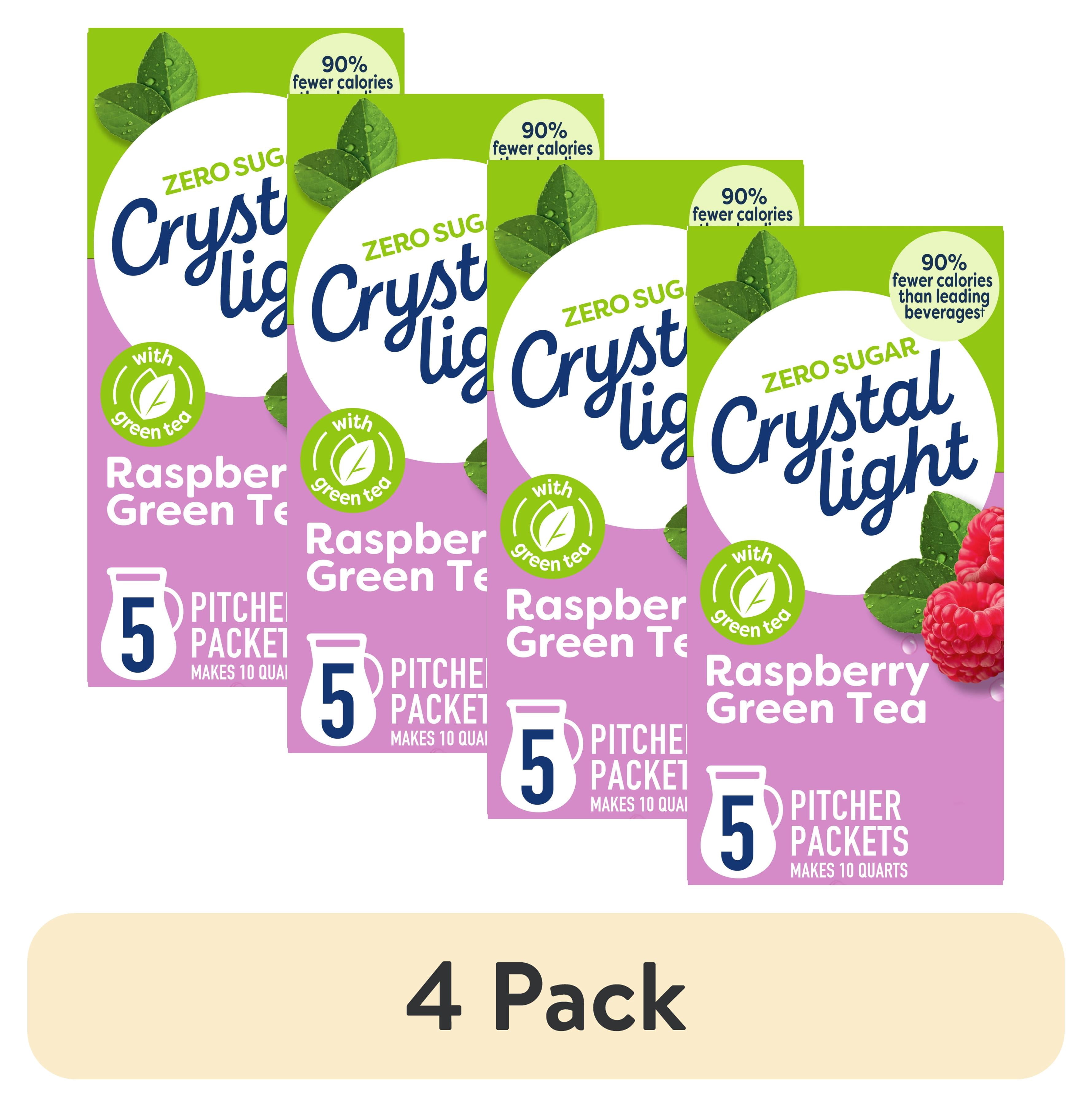 4 pack) Crystal Light Drink Mix, 5 Pitcher Packets, for Flavorful