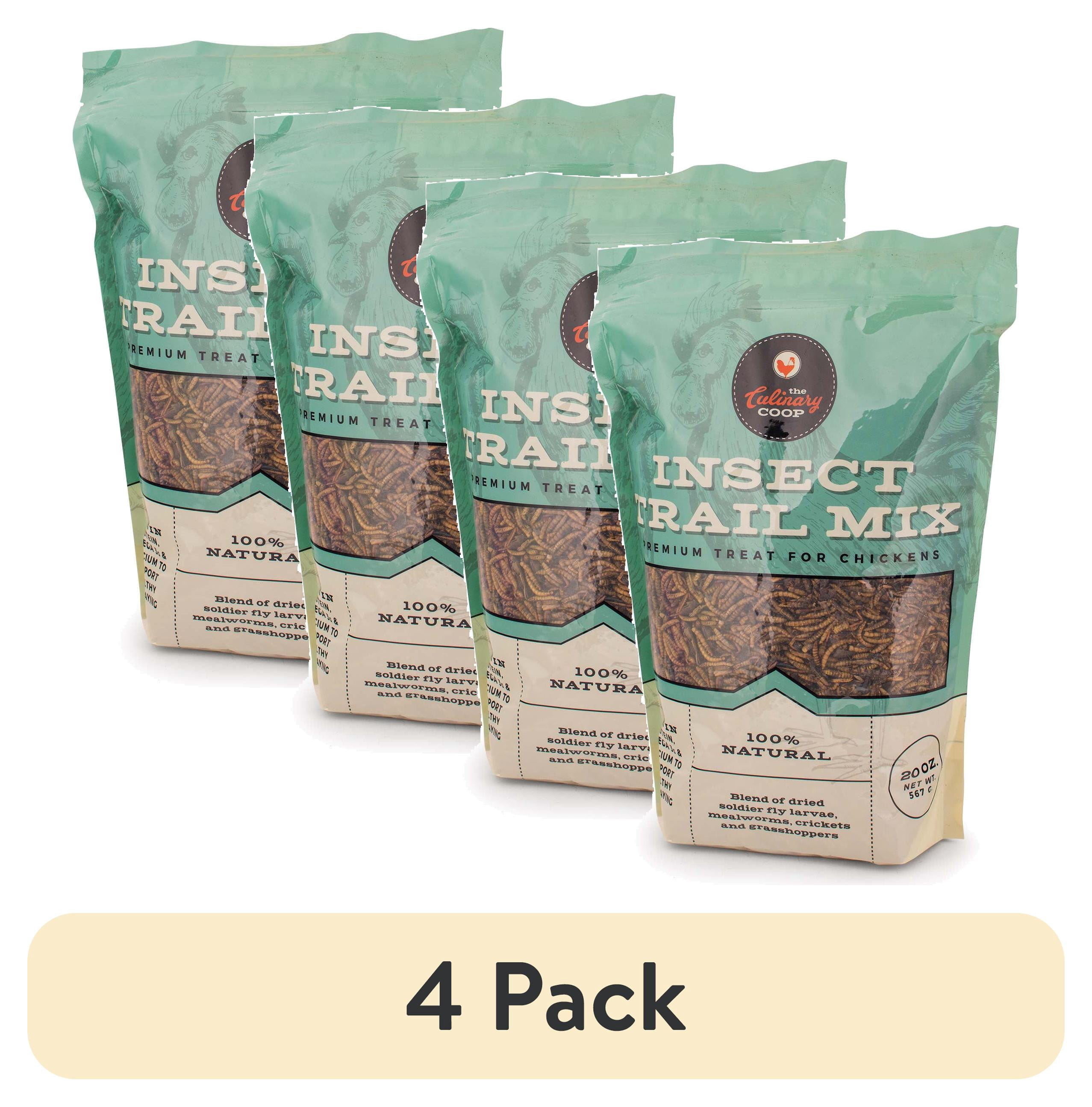 (4 pack) Culinary Coop Dried Insect Trail Mix Treat for Chickens 10oz