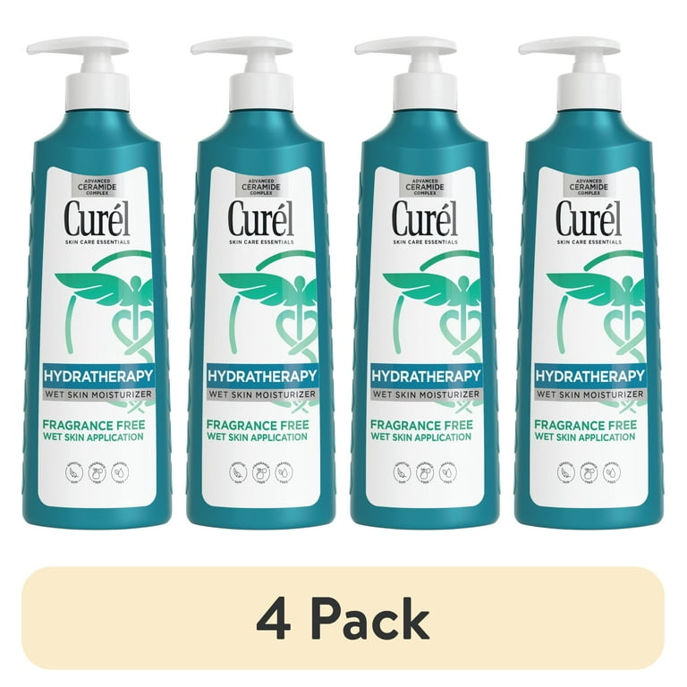 4 pack) Curel Hydra Therapy Wet Skin Moisturizer Body Lotion, with