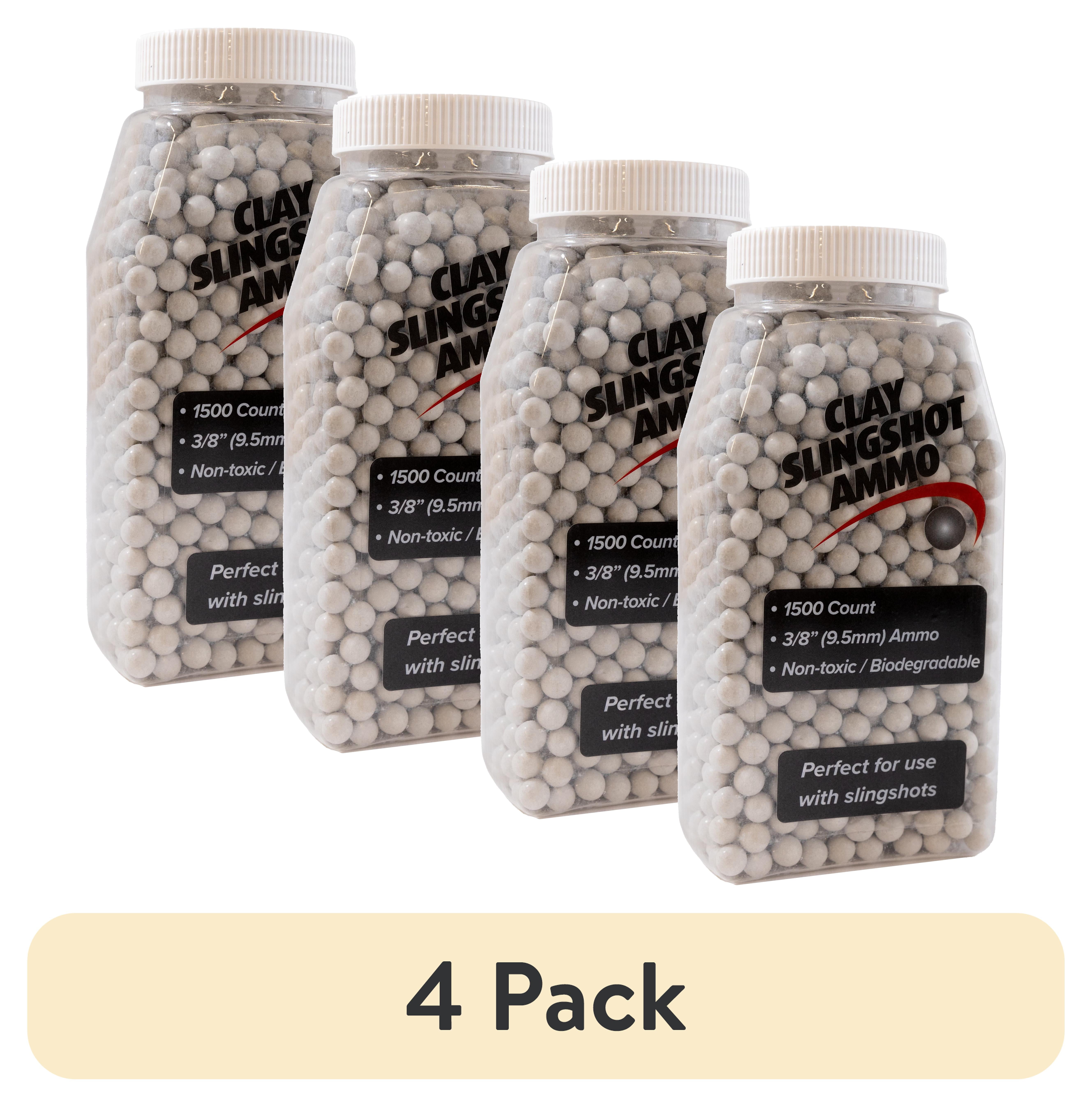 (4 pack) DAC 3/8" Clay Slingshot Ammo 1500ct (Model 38998)