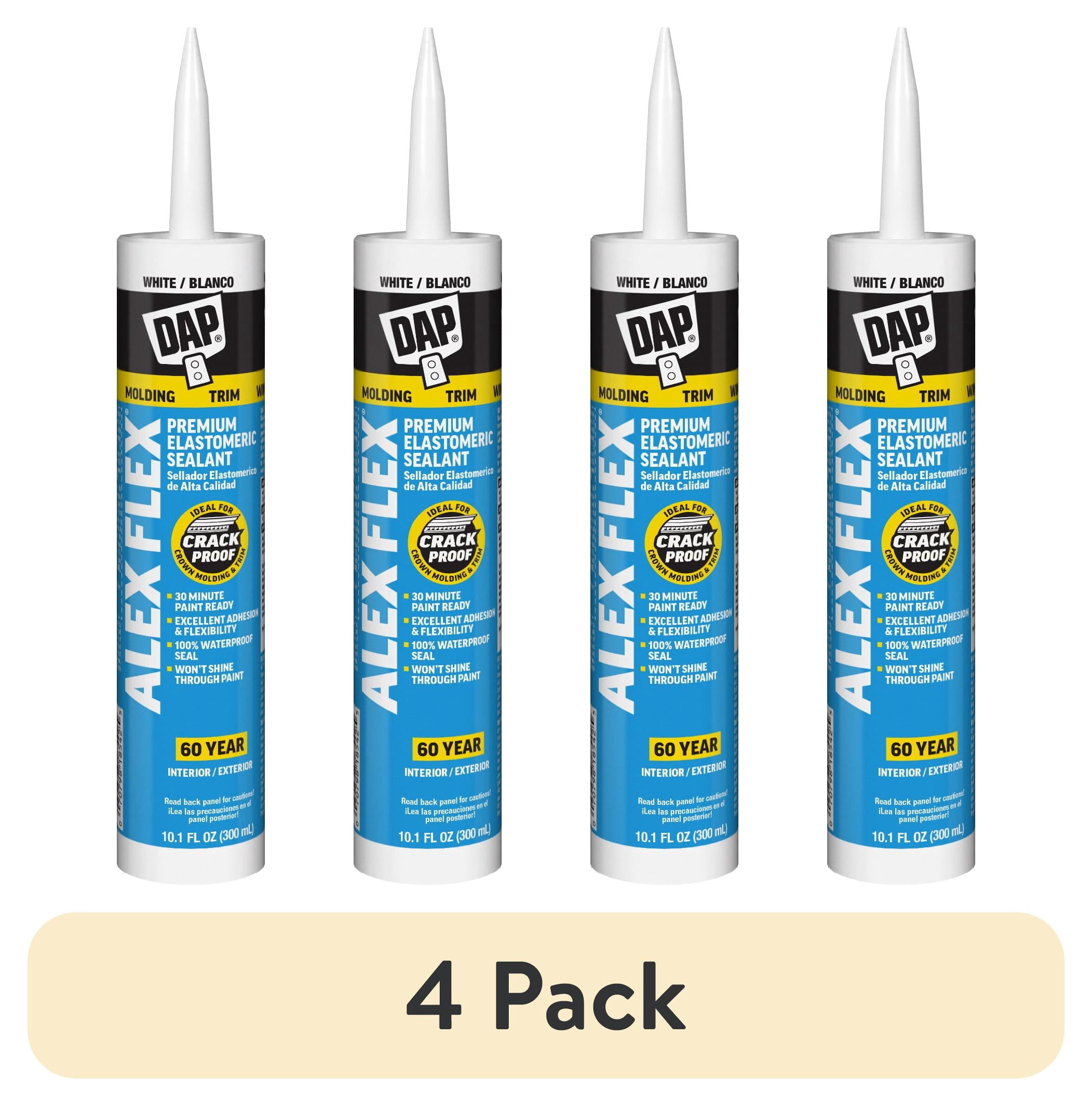 4 pack) DAP Alex Flex 10.1 oz White Premium Molding and Trim