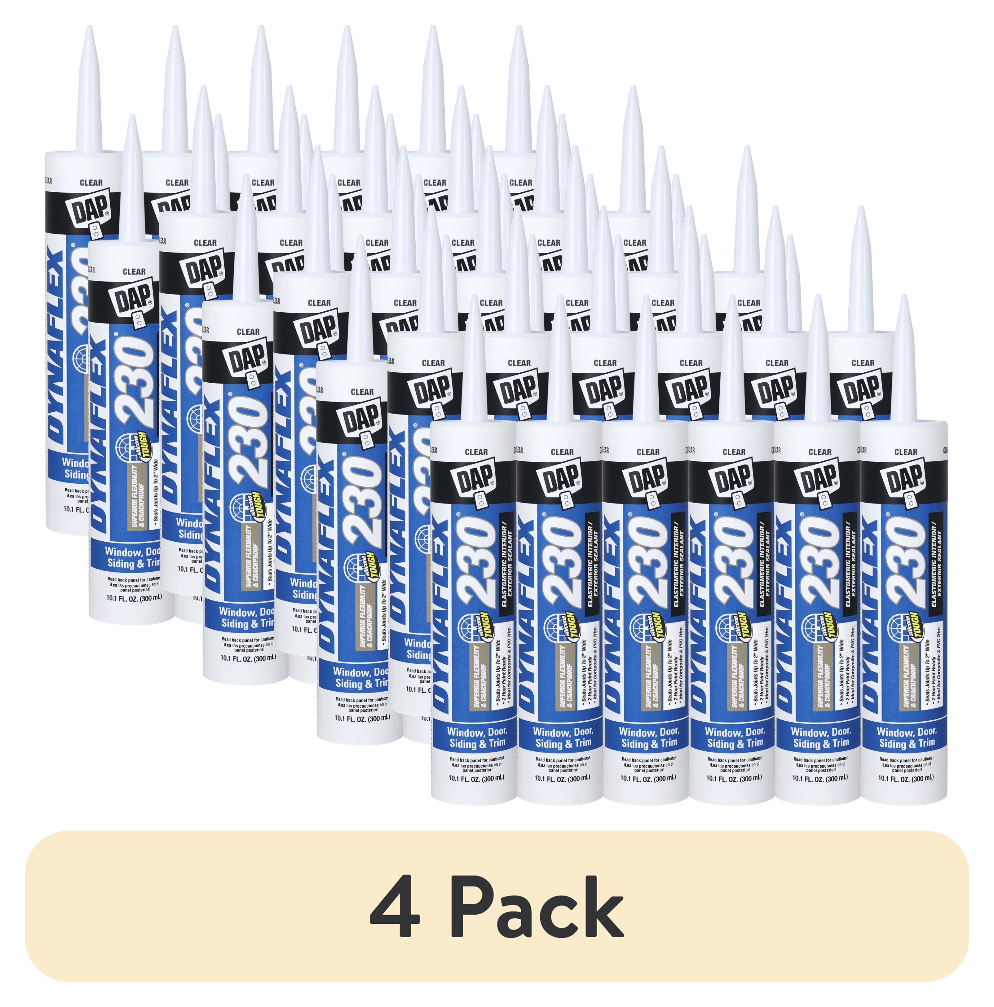 (4 pack) DAP Dynaflex 230 10.1 oz Clear Premium Sealant Caulk