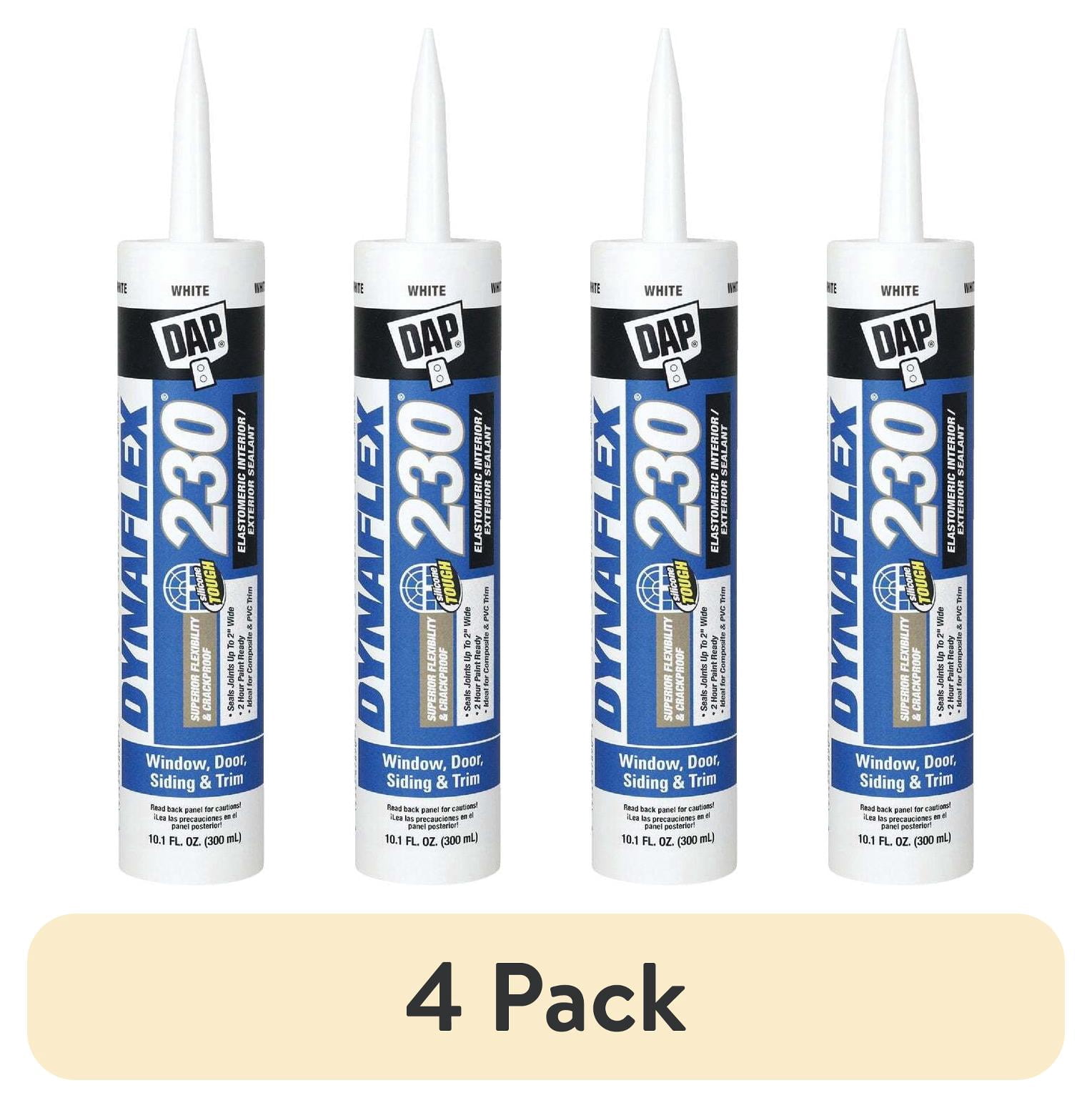 (4 pack) DAP Dynaflex 230 10.1 oz White Premium Latex Sealant Door and Trim