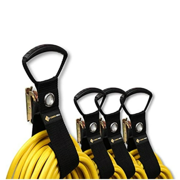 "4-pack, DC Cargo Mall Extension Cord Organizer for E-Track – Keep Cords, Cables, and Hoses Organized On E-Track - 17” Hook & Loop Closure Keeps Cables Secure – E-Track Accessories"
