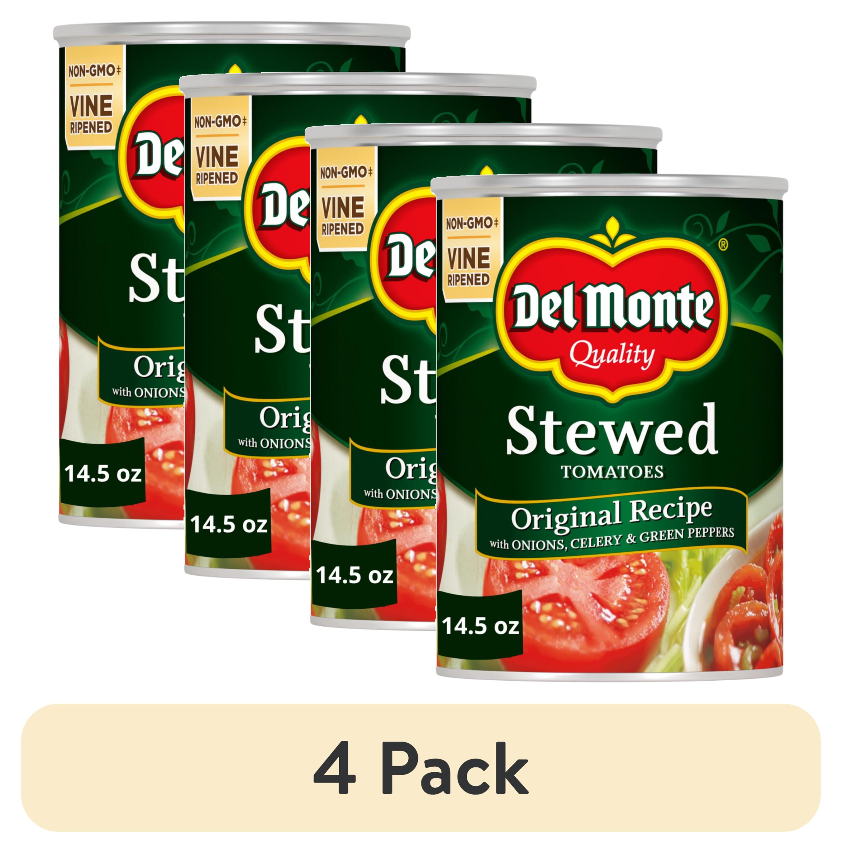 (4 pack) Del Monte Stewed Tomatoes with Onions, Celery and Green ...