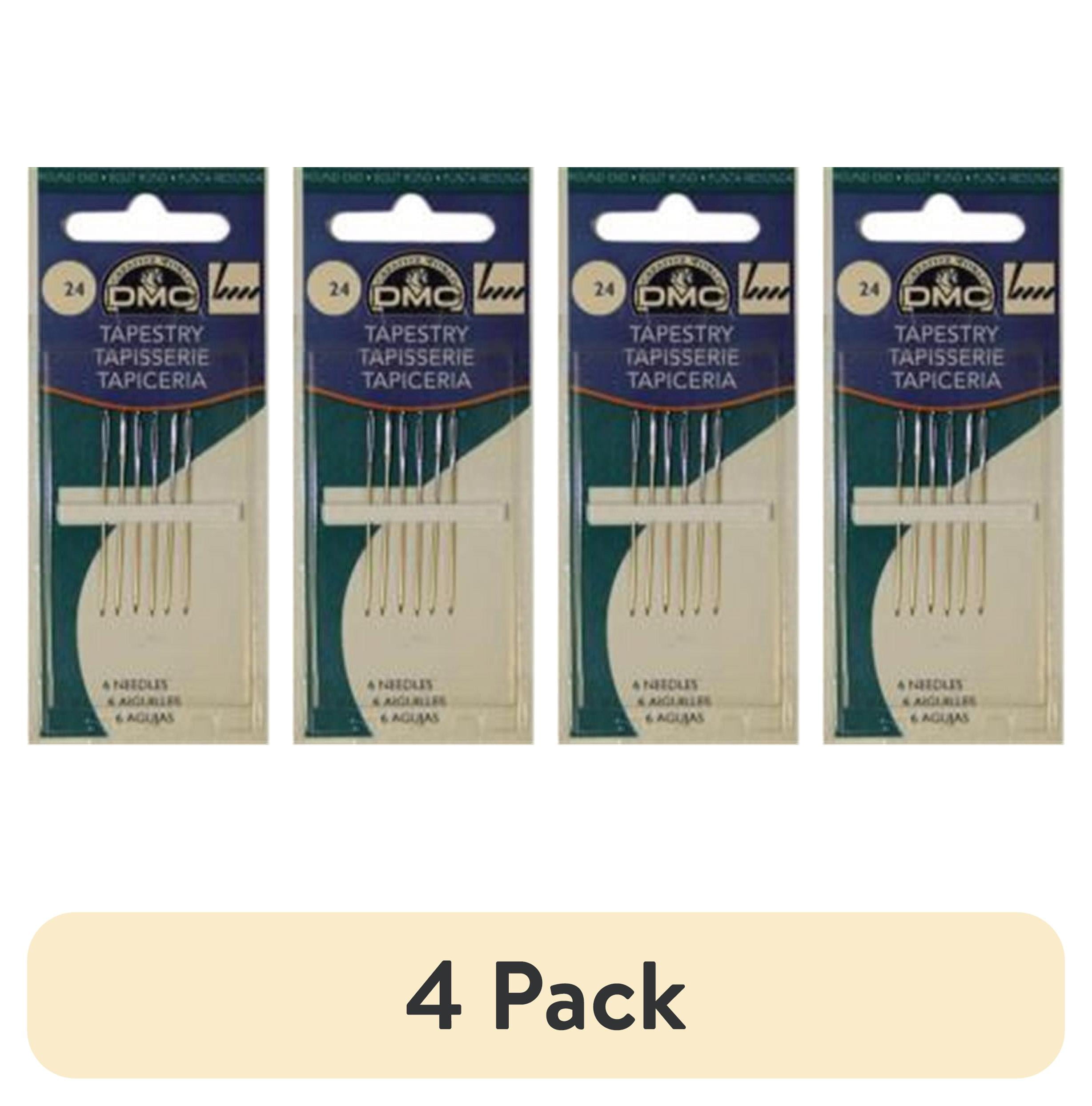 (4 pack) DMC Size 24 Nickel-Plated Steel Hand-Sewing Needles (6 Piece)