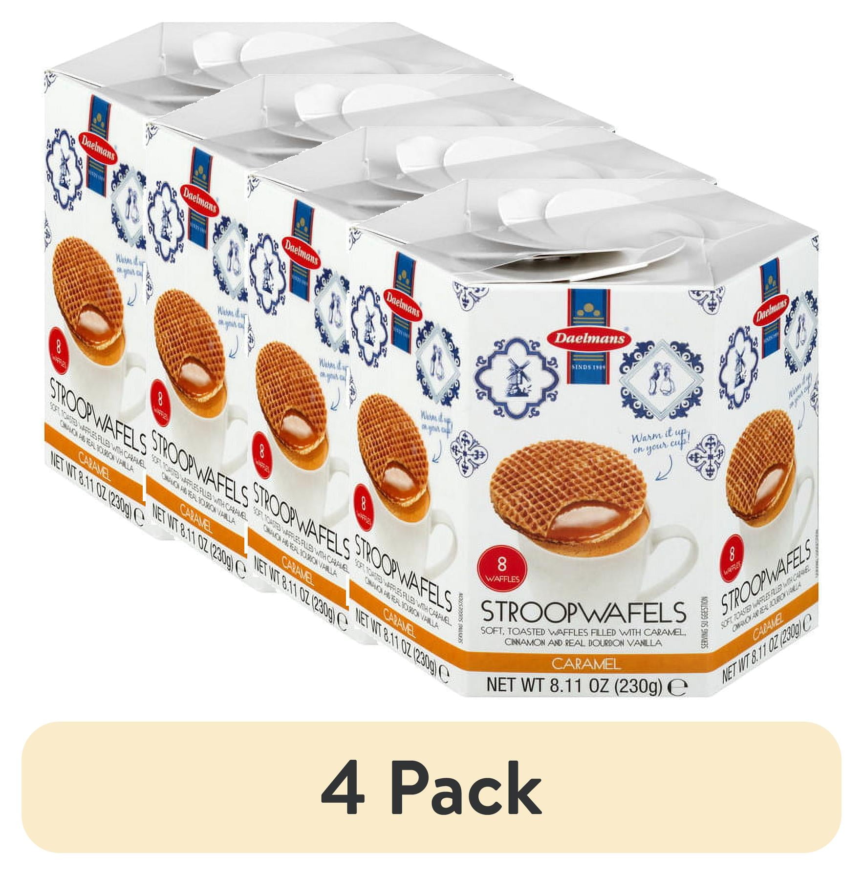 Daelmans Stroopwafels - Large Caramel Sweet Cookies Hex Box, 8 ct