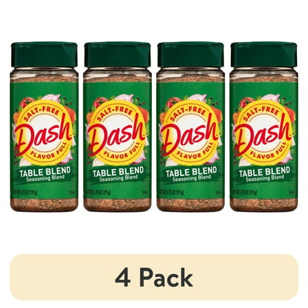 (4 pack) Dash Table Blend Seasoning, Salt Free, Kosher, 6.75 oz