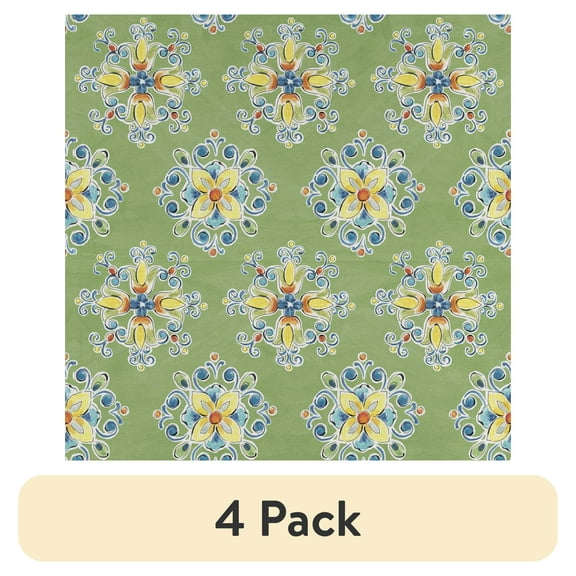 (4 pack) David Textiles 44" x 1 yard Cotton Mediterranean Medallion Pre-Cut Fabric