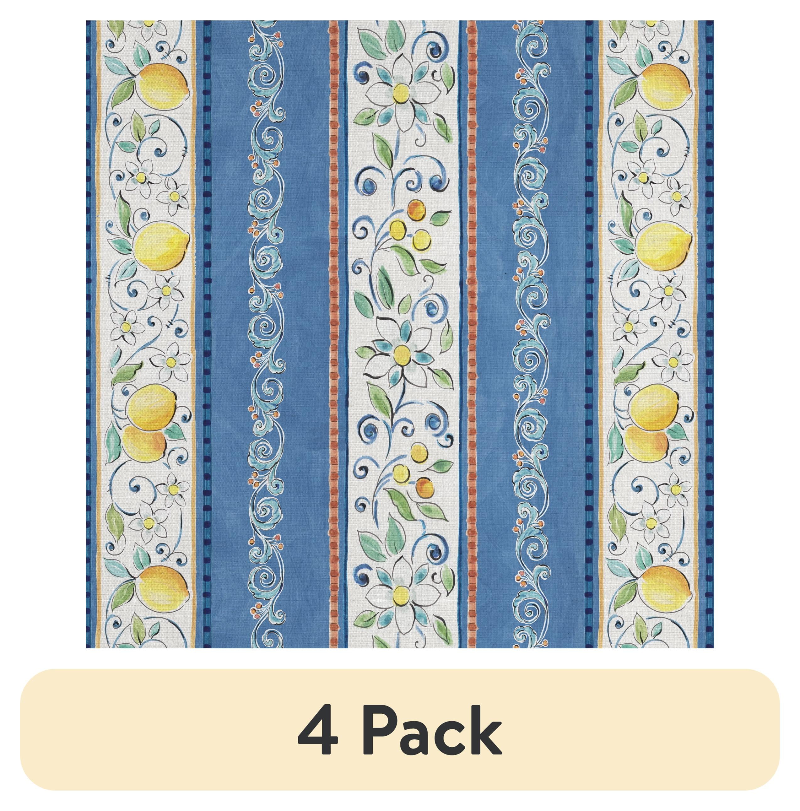 (4 pack) 1 Yard 100% Cotton Mediterranean Stripes, Multi-color, 44" Wide for Quilting & Sewing by David Textiles