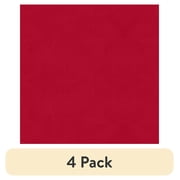 (4 pack) Mainstays 1.5 Yards 100% Polyester Brushed Fleece Solid, Red, 60" Wide for Crafts