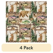 (4 pack) Mainstays 1.5 Yards 100% Polyester Brushed Fleece Wilderness, Multi-color, 60" Wide for Crafts