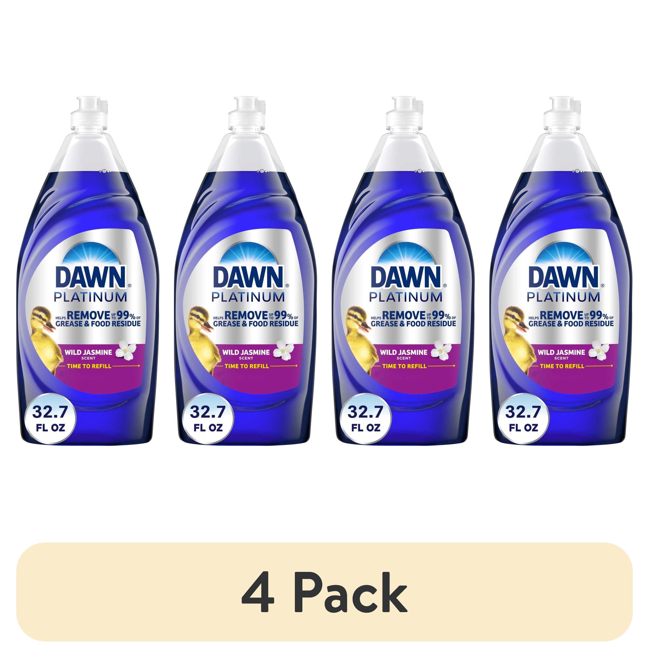 (4 pack) Dawn Platinum Dish Soap, Dishwashing Liquid, Wild Jasmine, 32.7 fl oz
