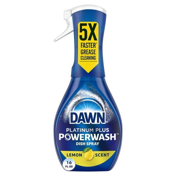 Dawn Platinum Powerwash Dish Spray, Dish Soap, Lemon Starter Kit, 16 fl oz (4 Pack)