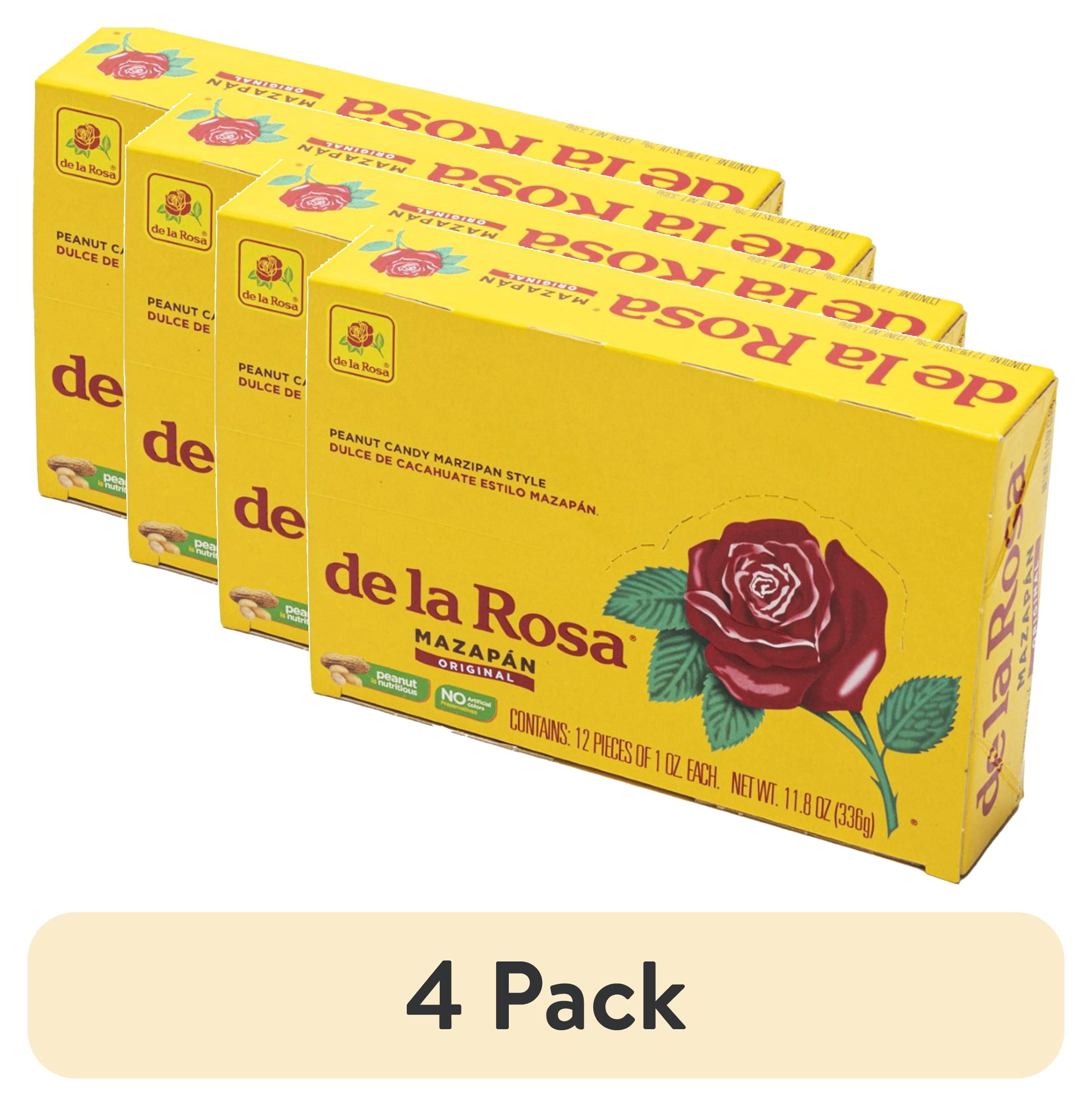 (4 pack) De La Rosa Mazapan Style Mexican Peanut Candy, 12 Count
