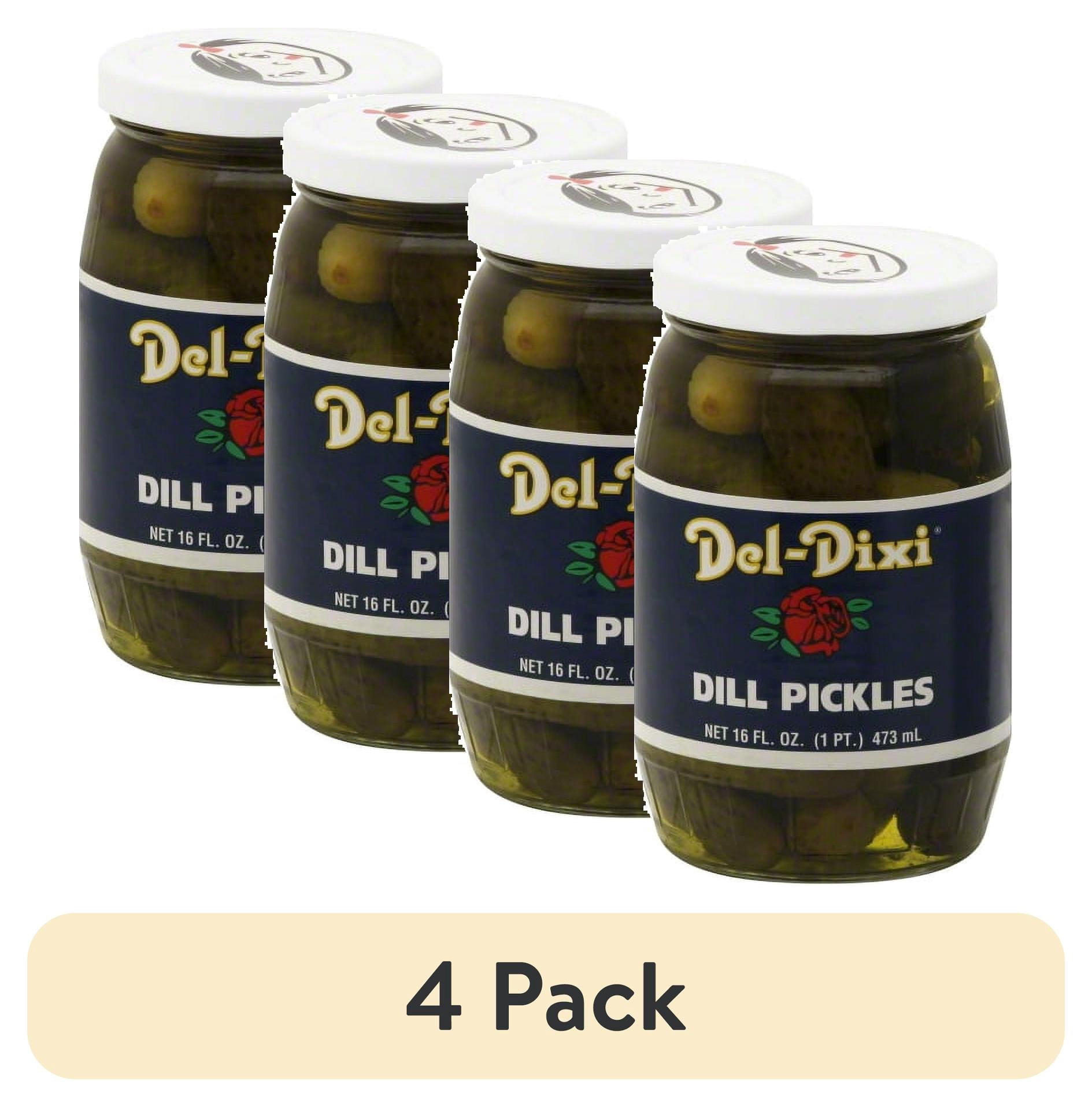 (4 pack) Del-Dixi Dill Pickles 16 fl. oz. Jar