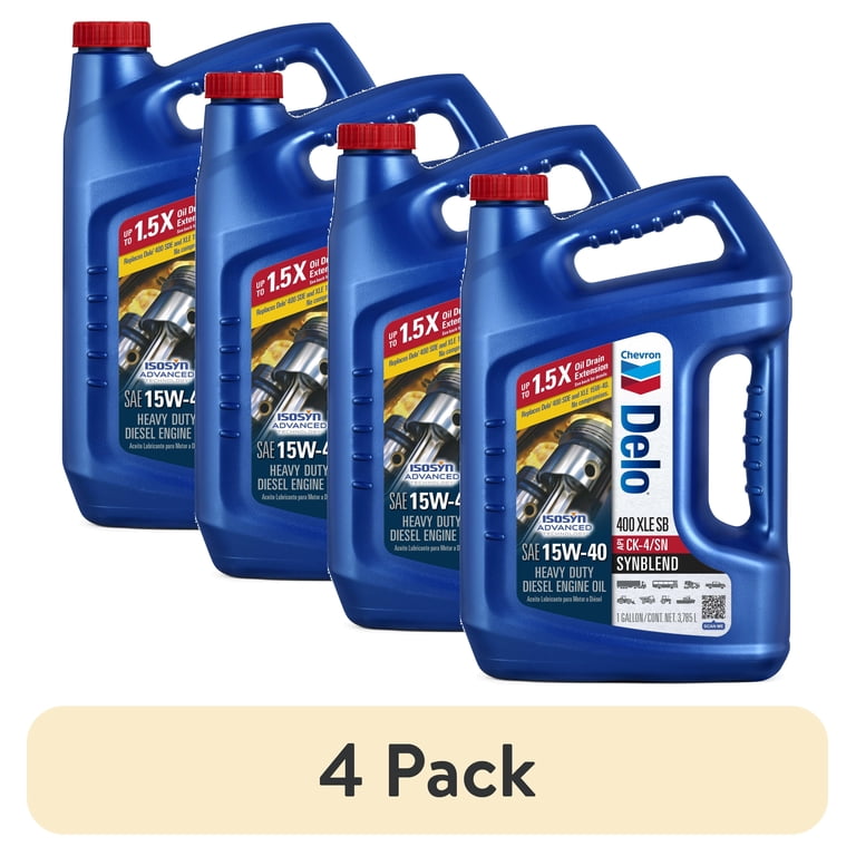 DET o ４bottlesdetoxDETSsss 4 pack) Delo 400 XLE SB Synthetic Blend SAE 15W-40 Heavy-Duty