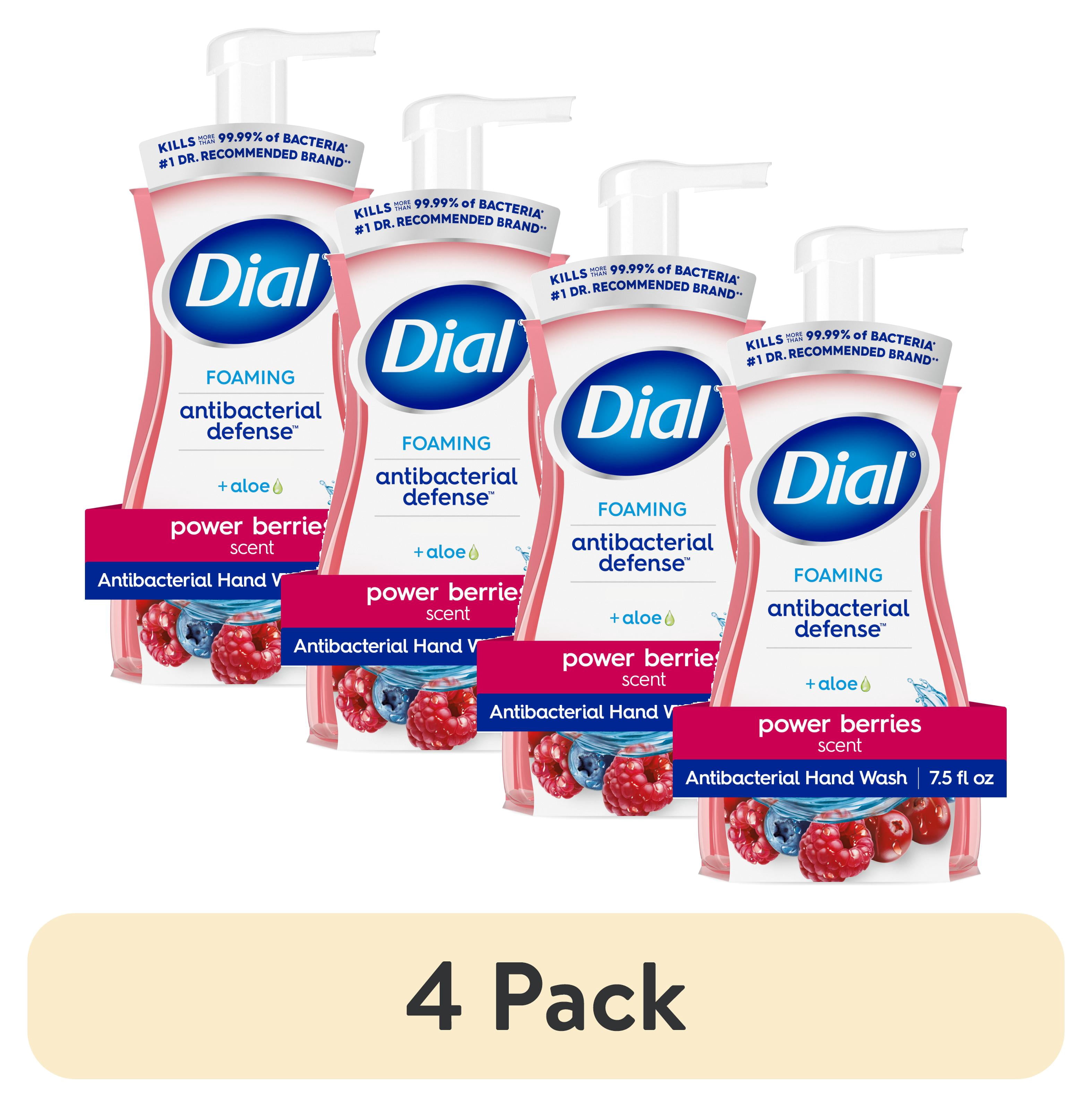 (4 pack) Dial Antibacterial Defense Power Berries Scent Foaming Hand Soap, 7.5 fl oz