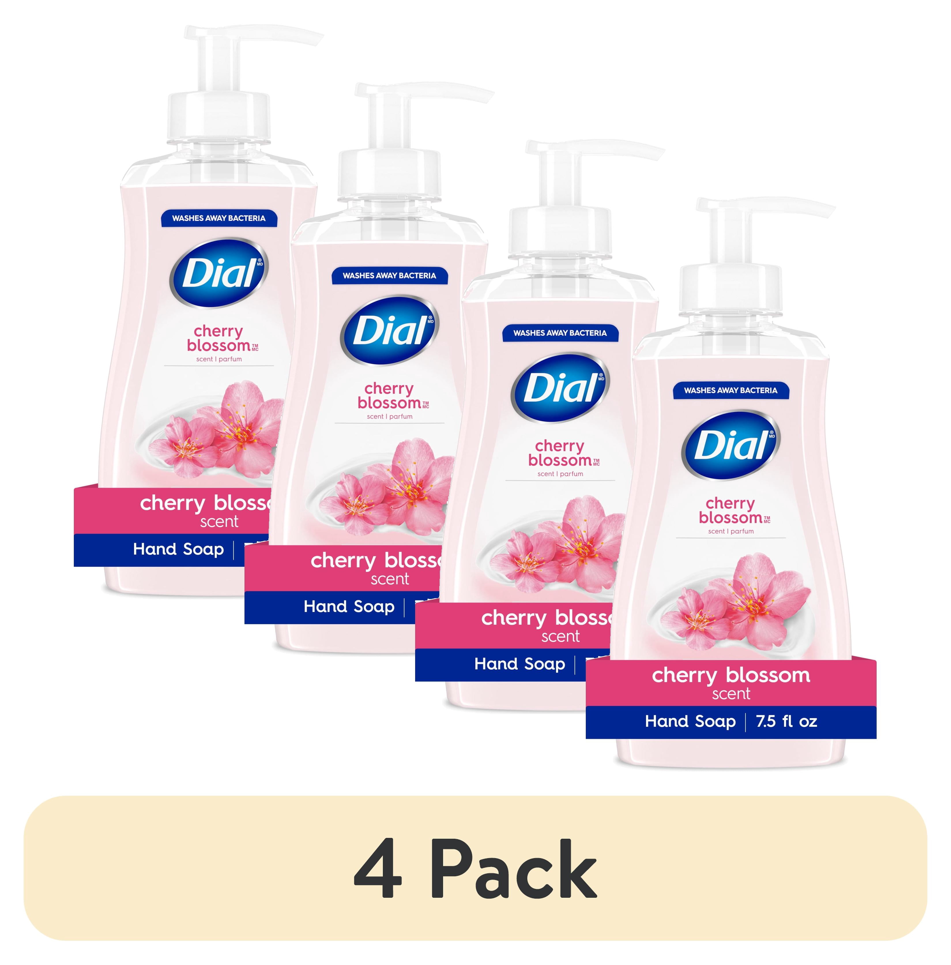 (4 pack) Dial Clean + Gentle Liquid Hand Soap, Cherry Blossom Gentle Hand Soap, 7.5 fl oz