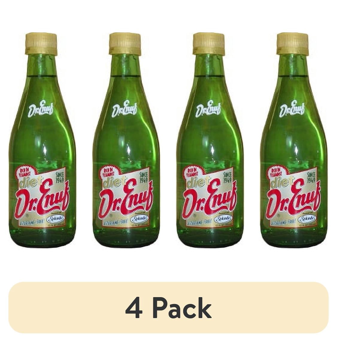 (4 pack) Diet Dr Enuf Lemon Lime Drink, 10 Fl Oz, 6 Pack Bottles