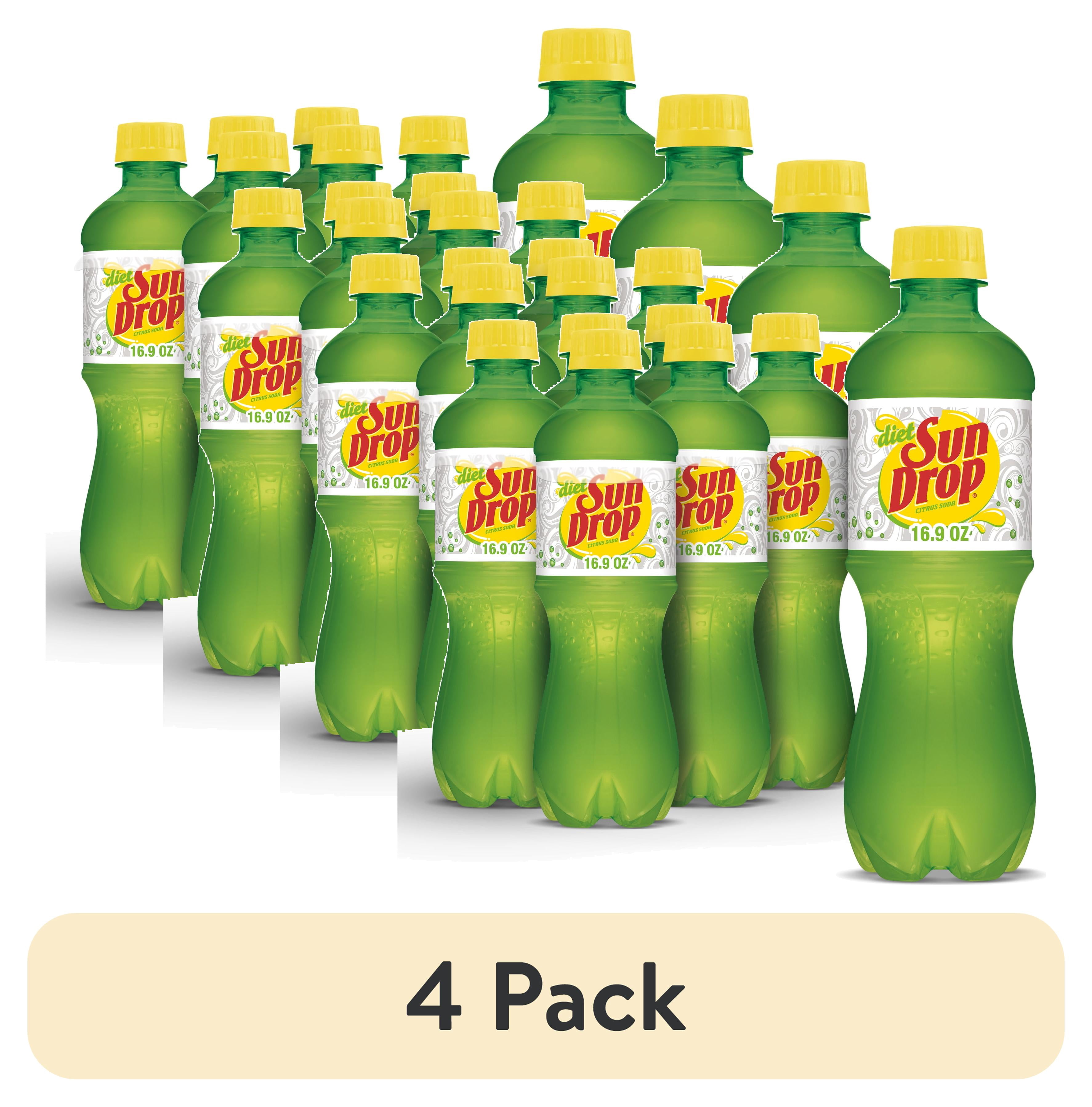 (4 pack) Diet Sun Drop Citrus Soda Pop, 16.9 fl oz, 6 Pack Bottles
