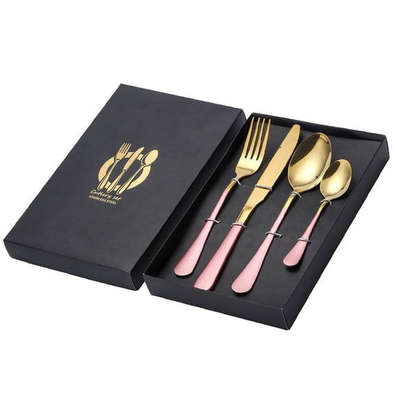 4 pack Dinner Set Hand Forged Stainless Steel Flatware Fork Spoon Knife Rustic Kitchen, Kitchen Accessories,Dining sets