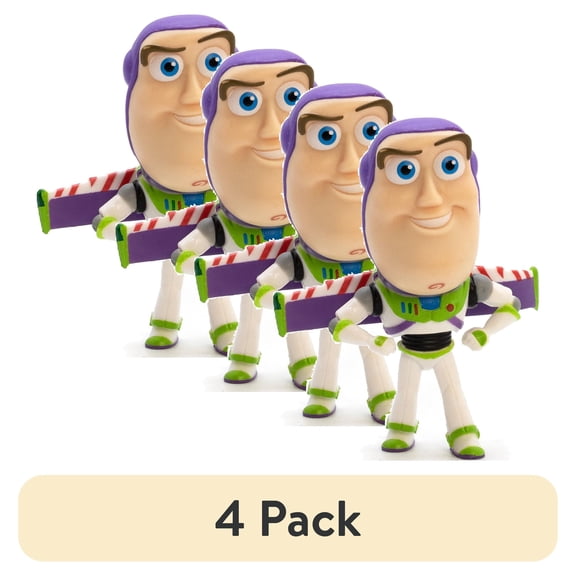 (4 pack) Disney Pixar Buzz Mini Figure with Articulated Arms Action Figure