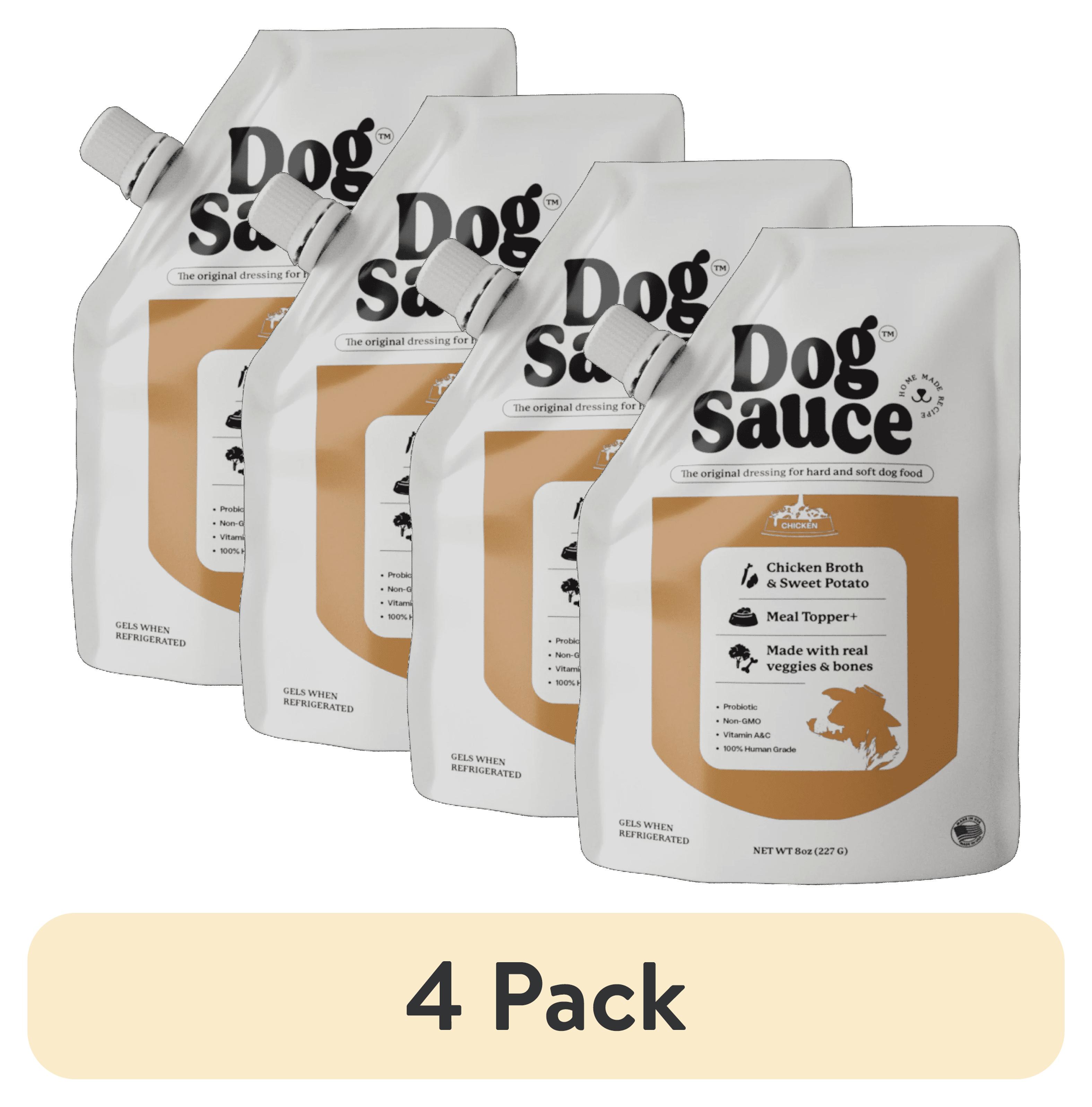 (4 pack) DogSauce Bone Broth & Sweet Potato Meal Topper, Chicken Flavor ... - Dog Food With Umcka And Chicken Broth And Coconut Oil And Turmeric
