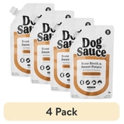 (4 pack) DogSauce Chicken Bone Broth & Sweet Potato Meal Topper for Dogs, 8 oz