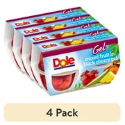 (4 pack) Dole Fruit Bowls Mixed Fruit in Black Cherry Gel, 4.3 oz Cups (4 Pack)