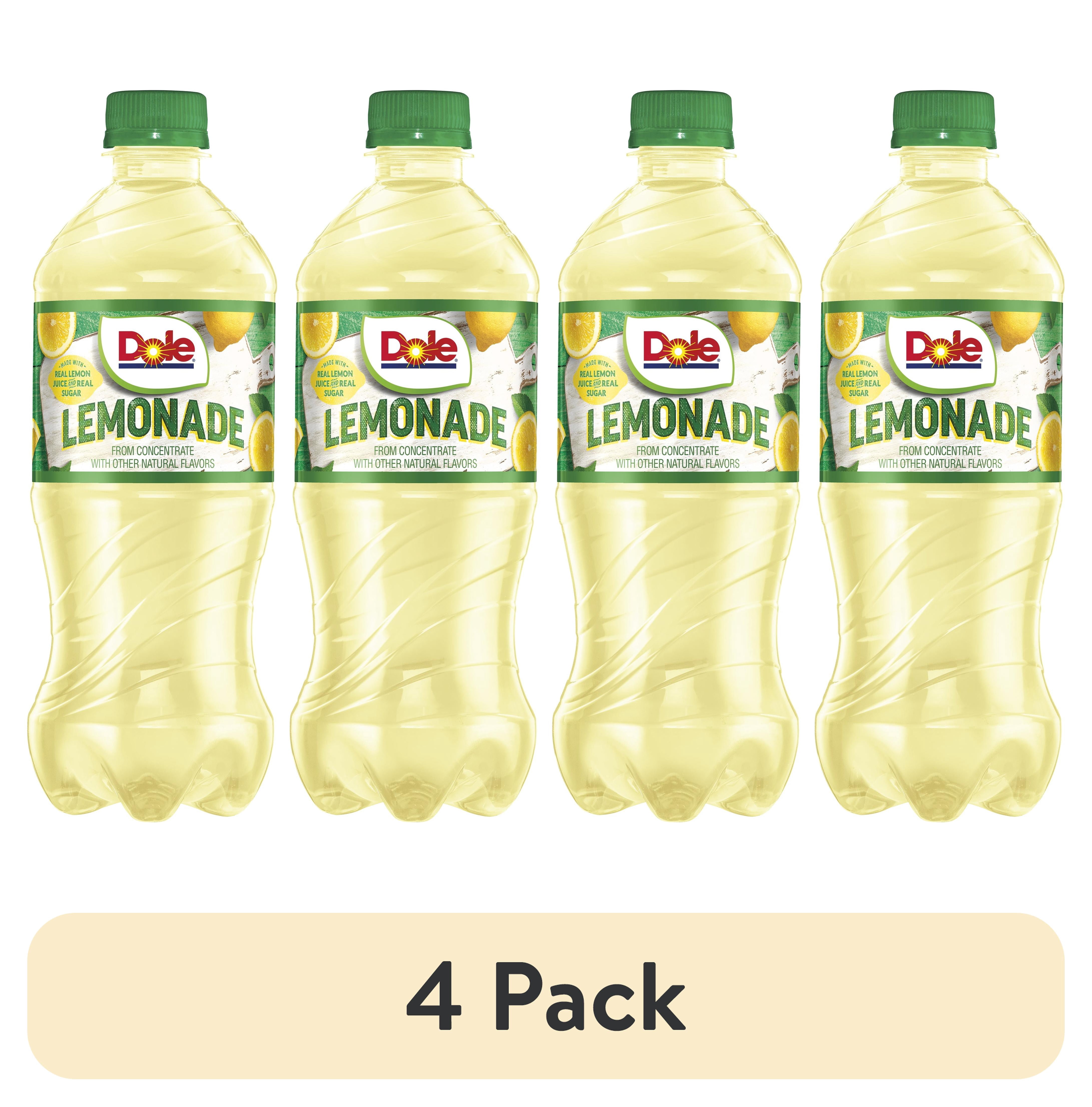 (4 pack) Dole Lemonade Juice Drink, 20 fl oz Bottle