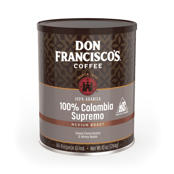 4 pack Don Francisco's Colombia Supremo Medium Roast Ground Coffee - 10 oz Can