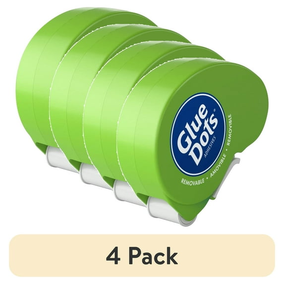 (1 pack) Dot N Go GD119 Removable Glue Dots Dispenser, Green - Case of 6