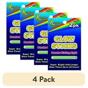 (4 pack) Double X Tackle Glow Sticks Powder Fishing Light Stick , 1 1/2", 2-Pack