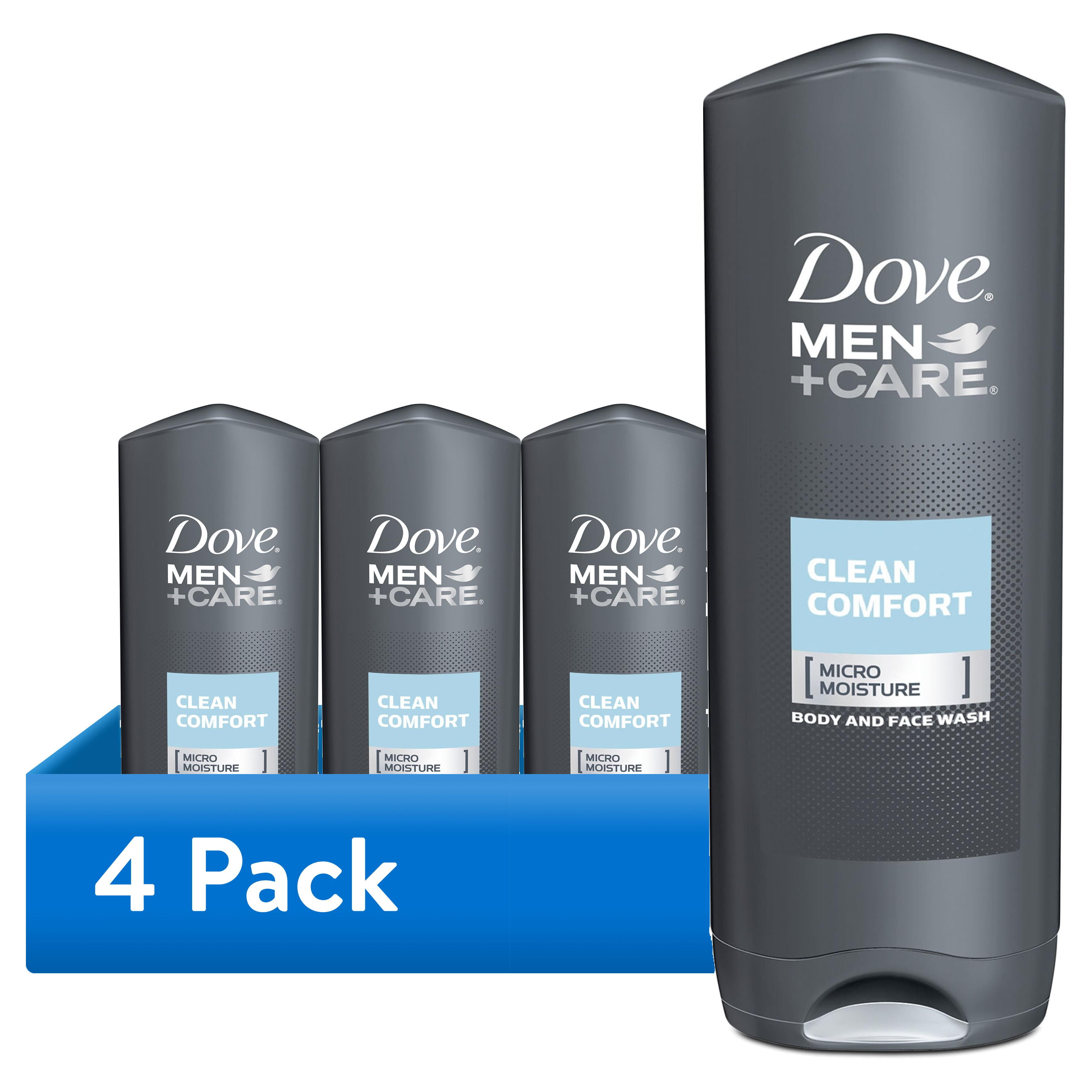(4 pack) Dove Clean Comfort Micro Moisture Body Wash 18 fl oz (2 Count)