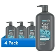 4 pack Dove Men+Care Body Wash & Face Wash for Men Clean Comfort, 30 oz
