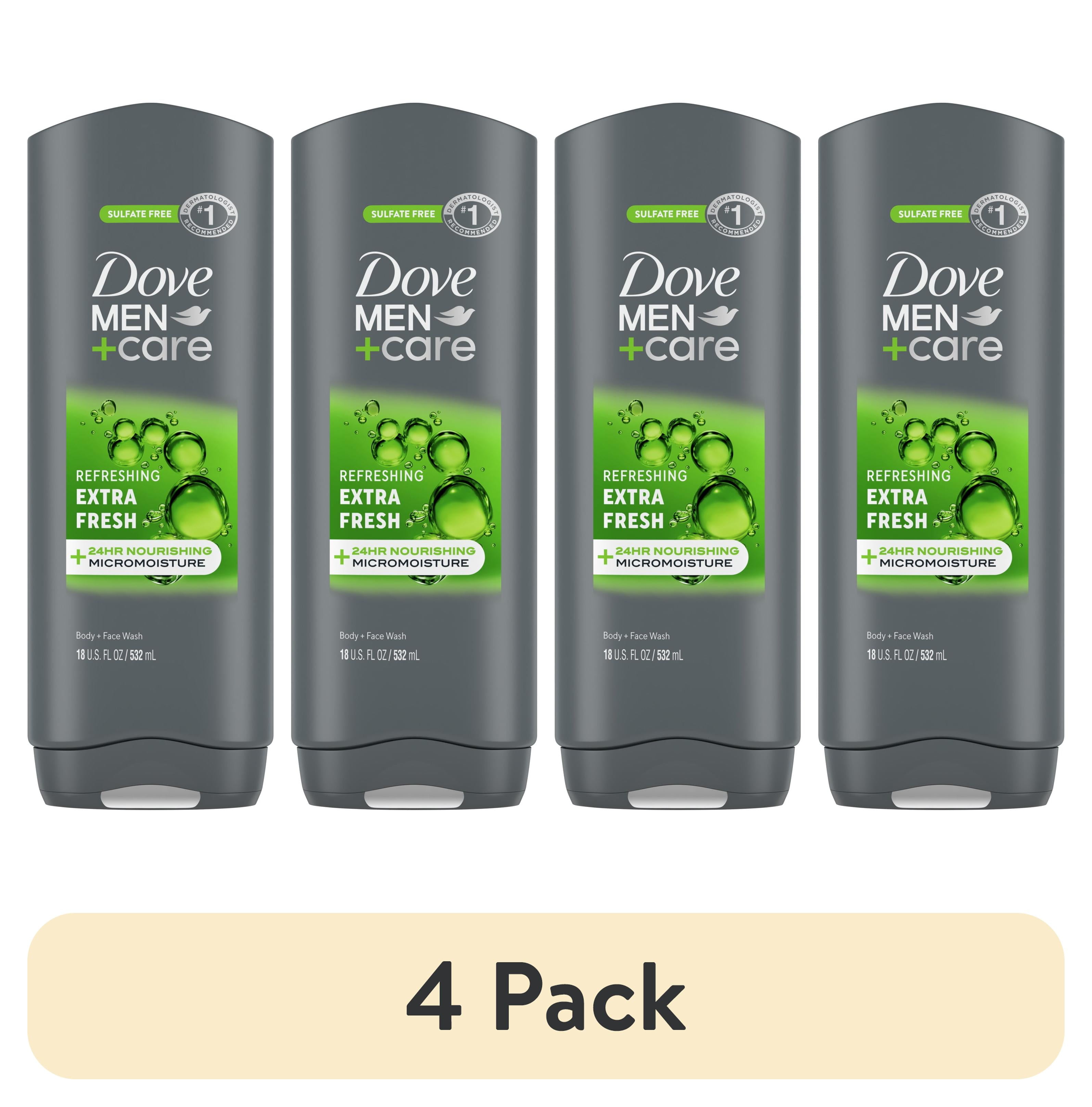 Dove Men+Care Extra Fresh 4本セット 4 pack) Dove Men+Care Refreshing Hydrating Face & Body Wash for