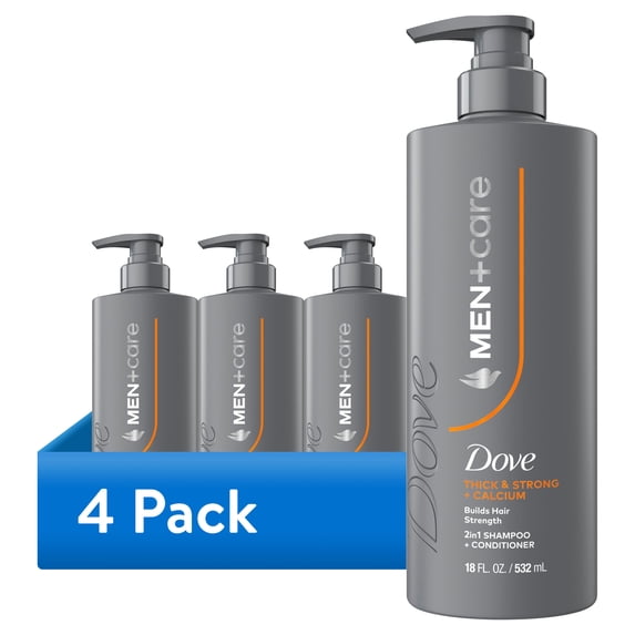 (4 pack) Dove Men+Care Shampoo Thick + Strong 18 fl oz 1 Count