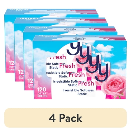 (4 pack) Downy Fabric Softener Dryer Sheets, April Fresh Scent, 120 Count