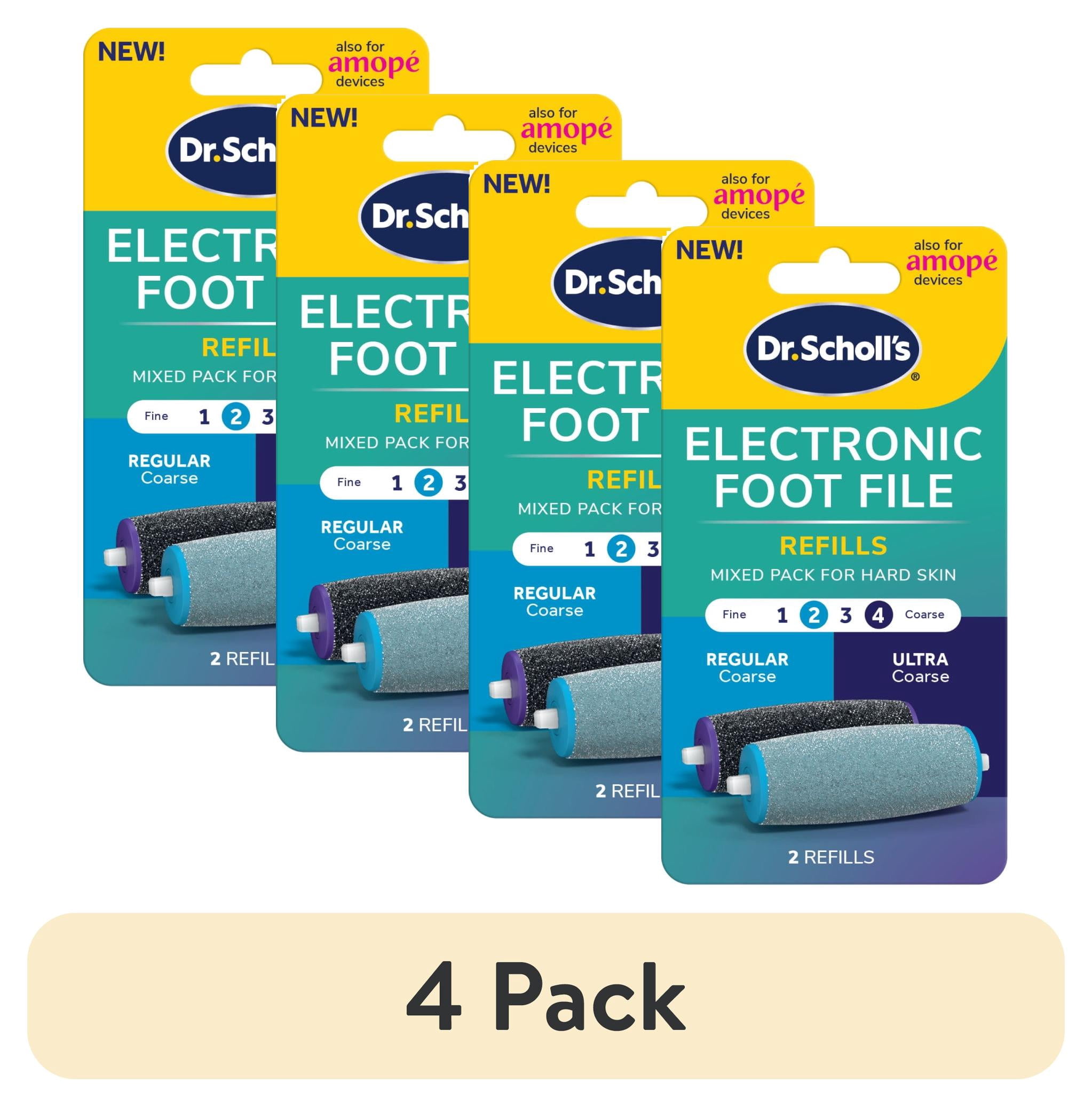 (4 pack) Dr. Scholl’s Electronic Foot File Refills Ultra & Regular Coarse
