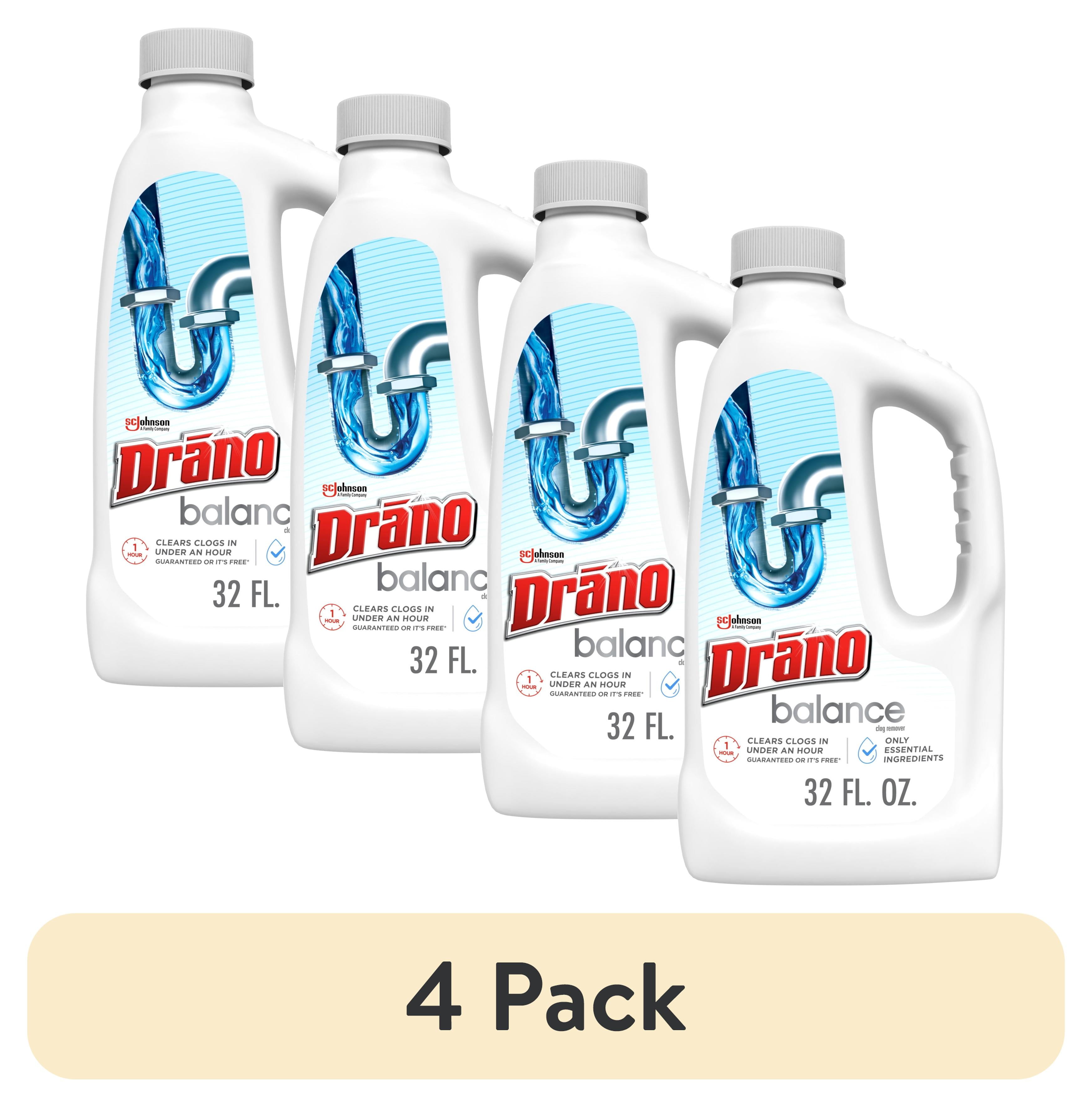 (4 pack) Drano Balance Drain Cleaner and Clog Remover, 32 oz, 1 Count