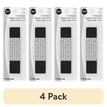 (4 pack) Dritz 3/4" Sewing & Crafting Knit Elastic Black 1 Yard