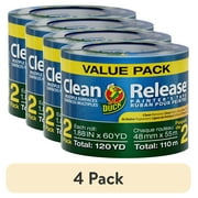 4 pack Duck Clean Release 1.88 in. x 60 yd. Blue Painters Tape, 2 Rolls