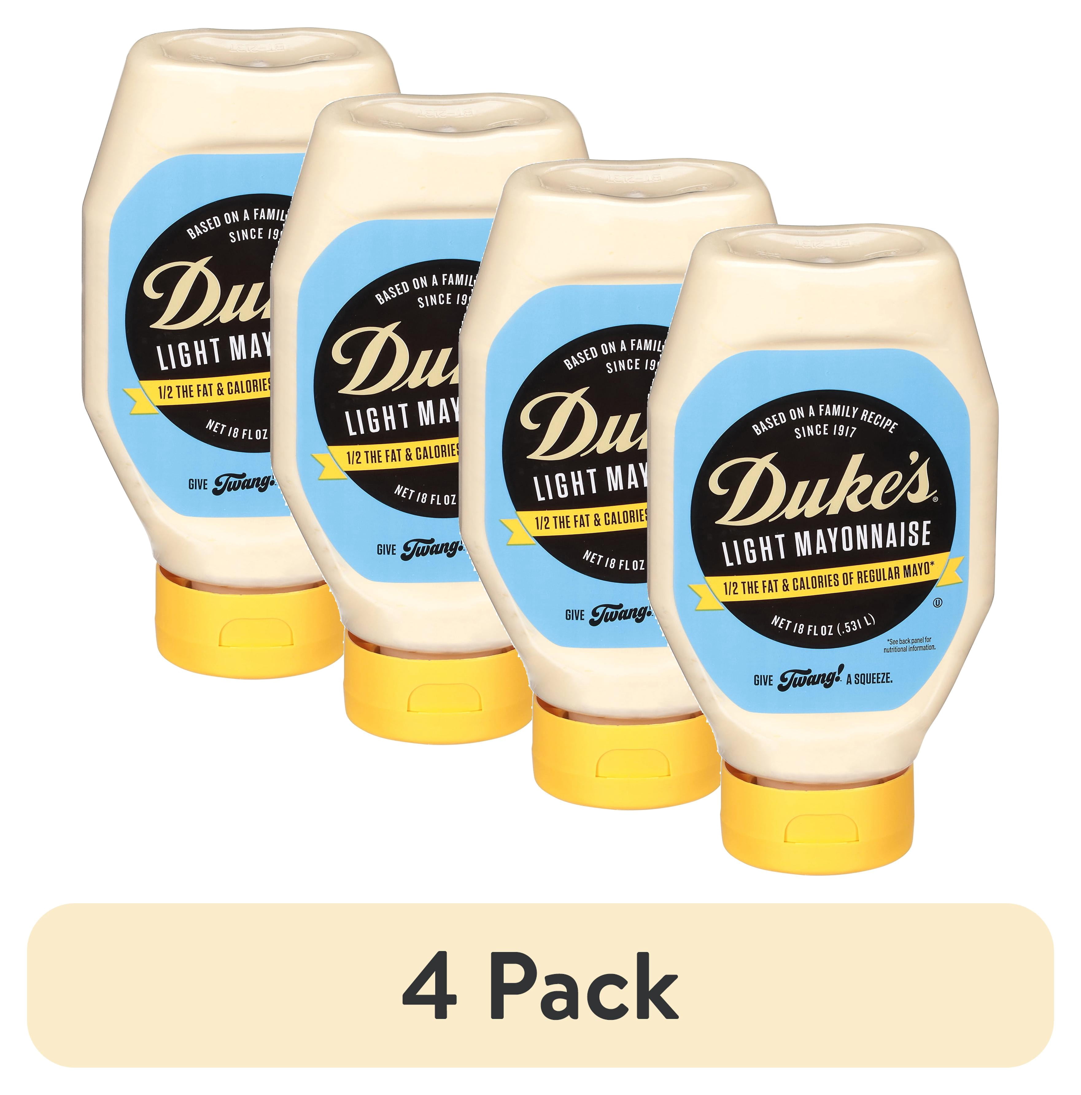 (4 pack) Dukes Mayonnaise Light- 18oz Squeeze