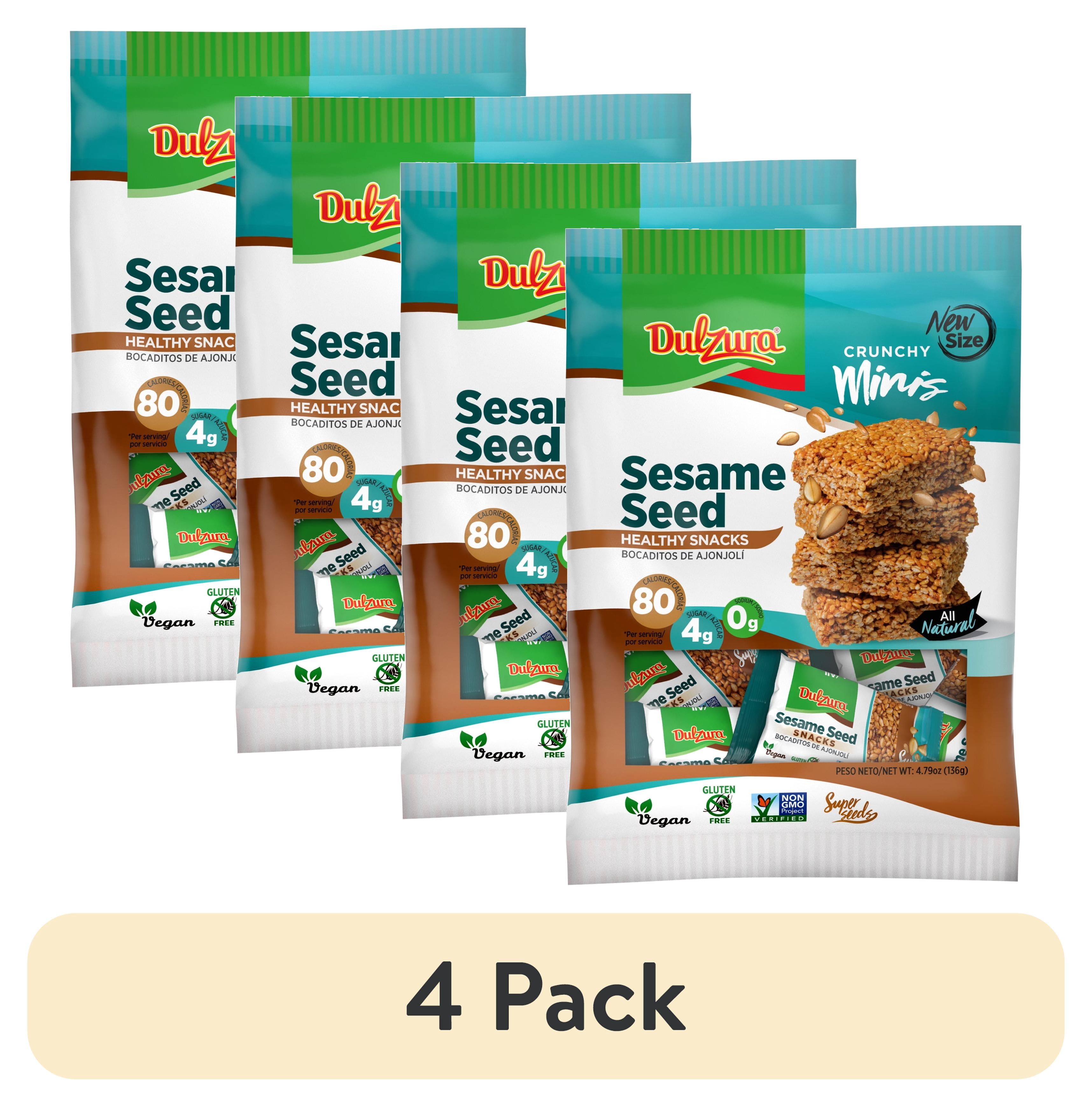 (4 pack) Dulzura Sesame Seeds 3oz Bag, Vegan, Gluten Free, NON-GMO