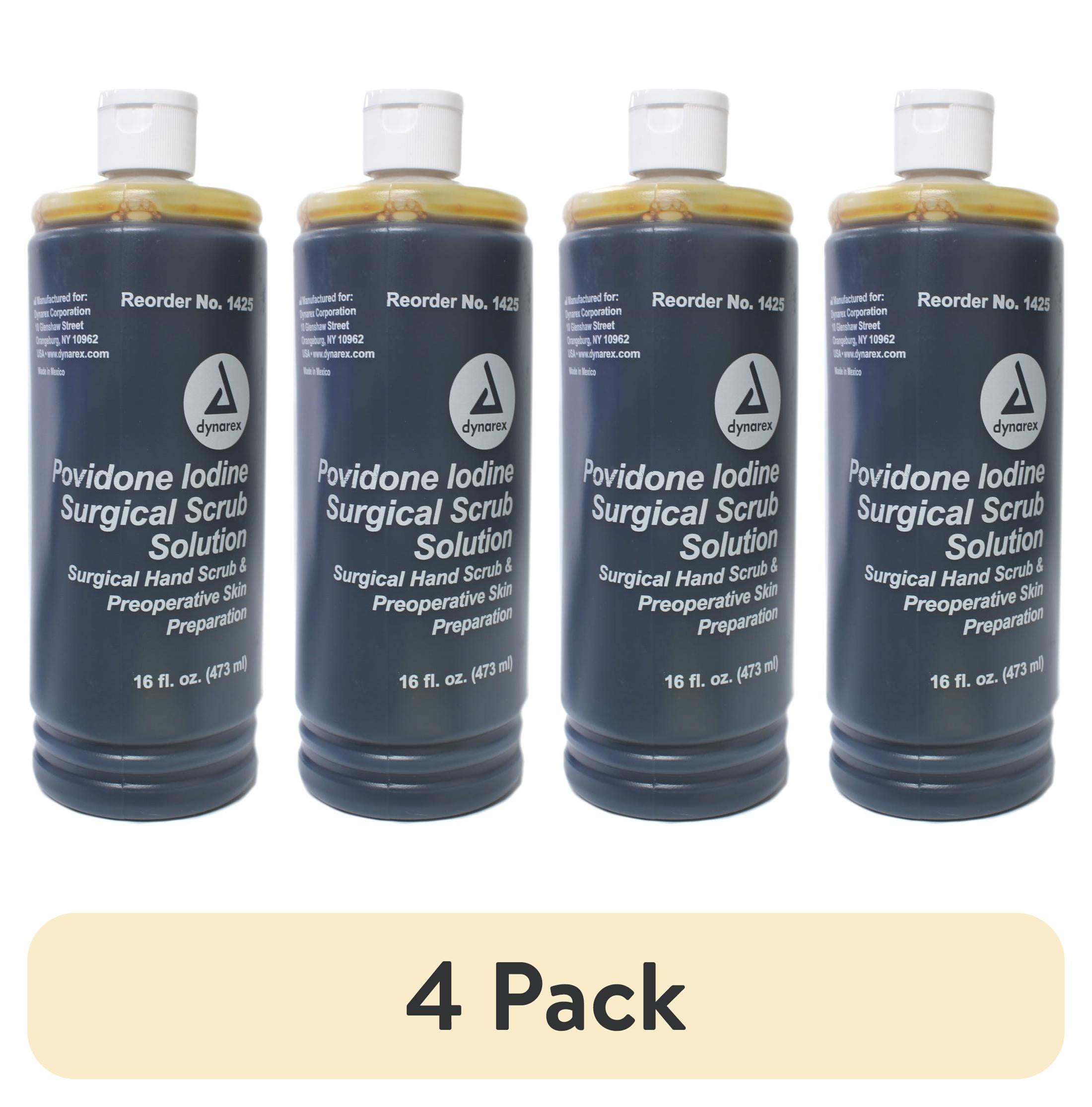 (4 pack) Dynarex Povidone Iodine Surgical Scrub Solution, 16 Fluid ...