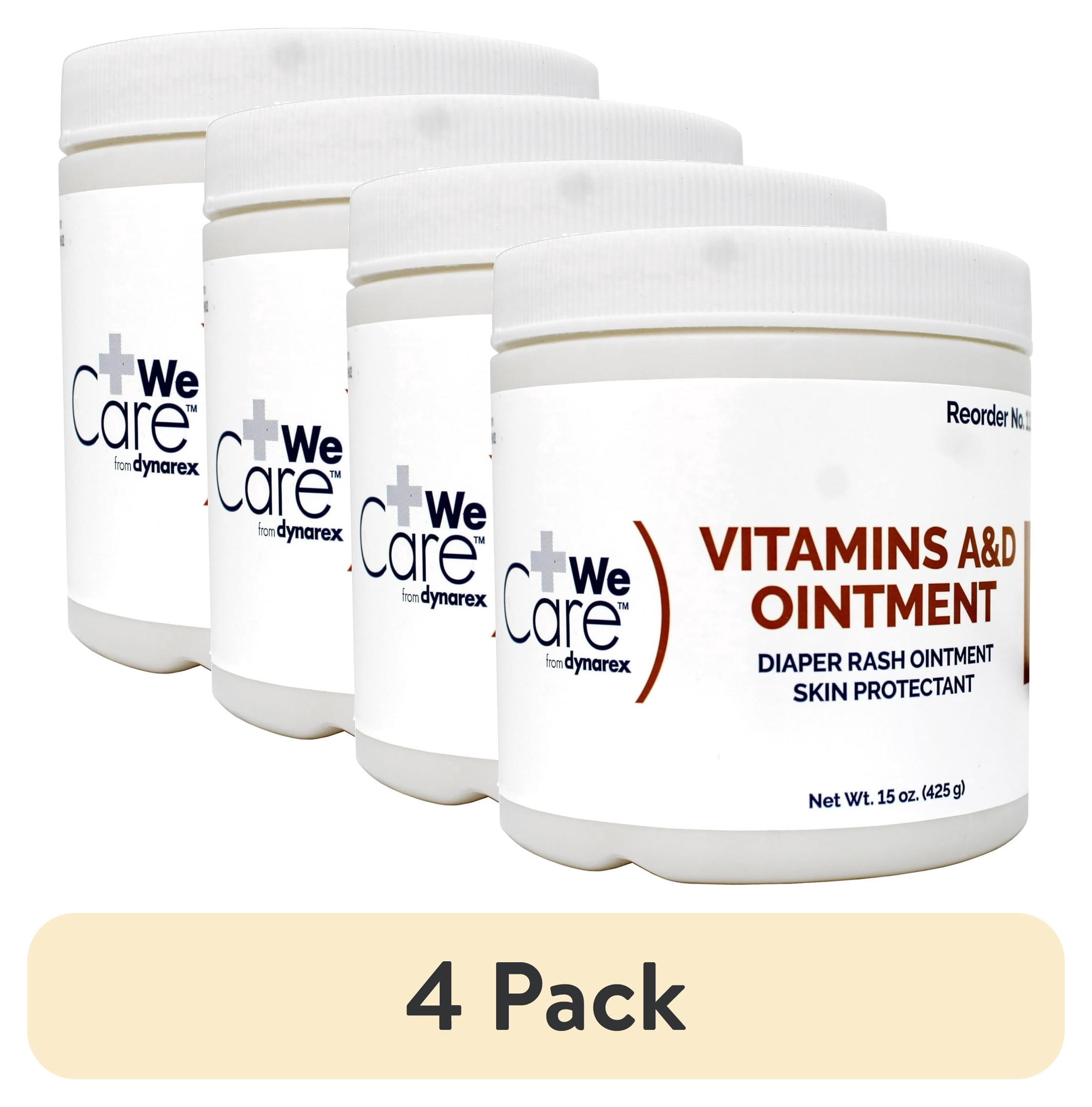 4 pack) Dynarex Vitamin A&D Ointment, Diaper Rash Treatments, 15 oz. Jar -  Walmart.com